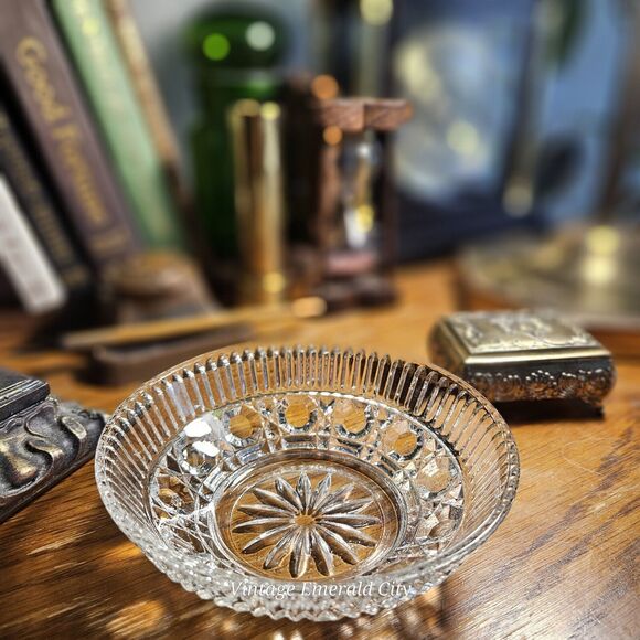 Vtg Indiana Glass Fruit Bowl Windsor Royal Brighton Pattern Dessert Berry Clear - Picture 11 of 11